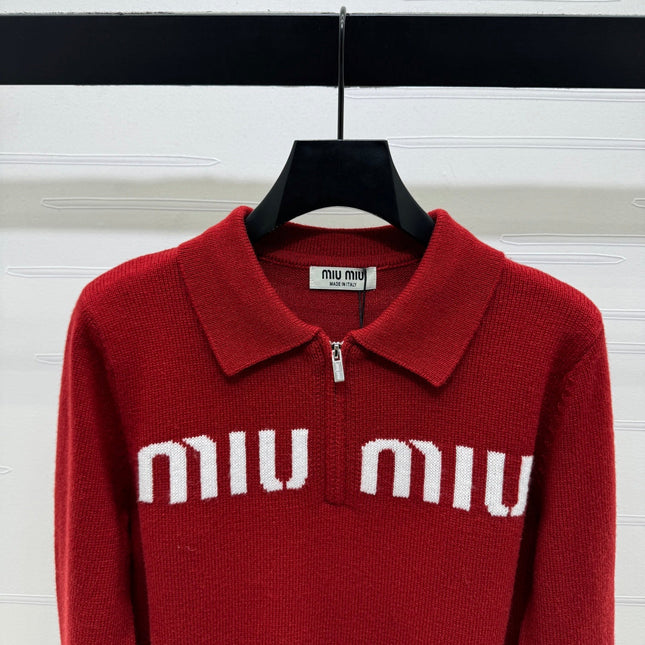 MIUMIU POLO KNIT SWEATER STYLE 749