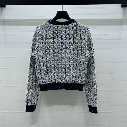 CHANEL 26S FLORAL KNIT CARDIGAN 735