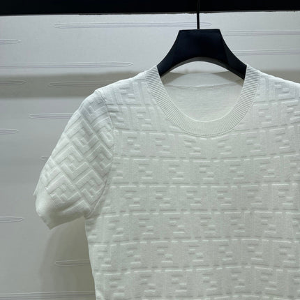 FENDI 26S SHORT-SLEEVE KNIT DRESS 463