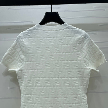FENDI 26S SHORT-SLEEVE KNIT DRESS 463