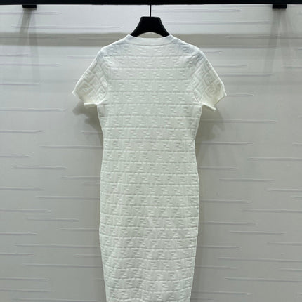 FENDI 26S SHORT-SLEEVE KNIT DRESS 463