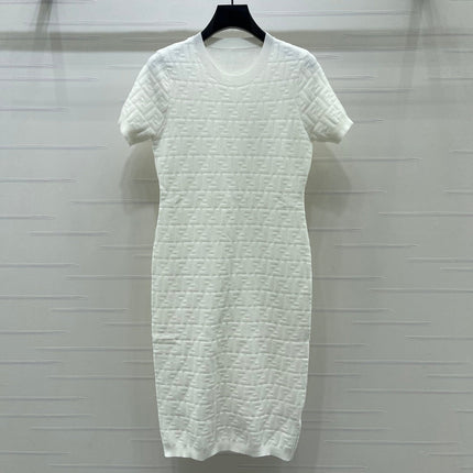 FENDI 26S SHORT-SLEEVE KNIT DRESS 463