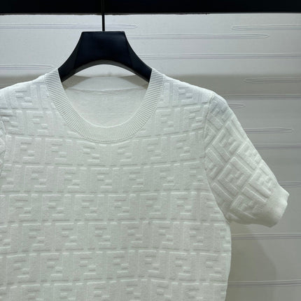 FENDI 26S SHORT-SLEEVE KNIT DRESS 463