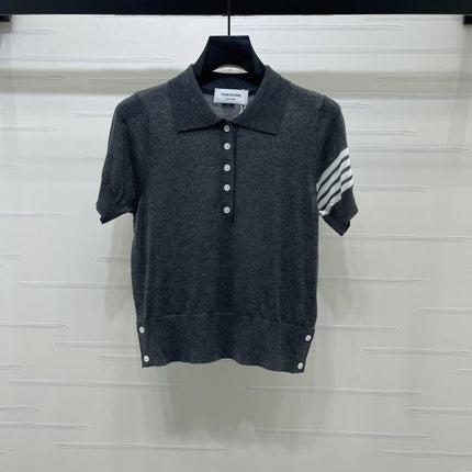 THOM 26S SHORT SLEEVE POLO KNIT TOP STYLE 257