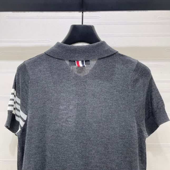 THOM 26S SHORT SLEEVE POLO KNIT TOP STYLE 257