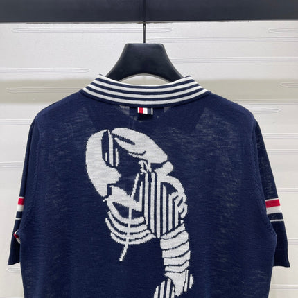 THOM 26S SHORT SLEEVE POLO KNIT TOP STYLE 258