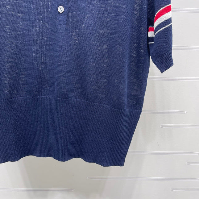 THOM 26S SHORT SLEEVE POLO KNIT TOP STYLE 258