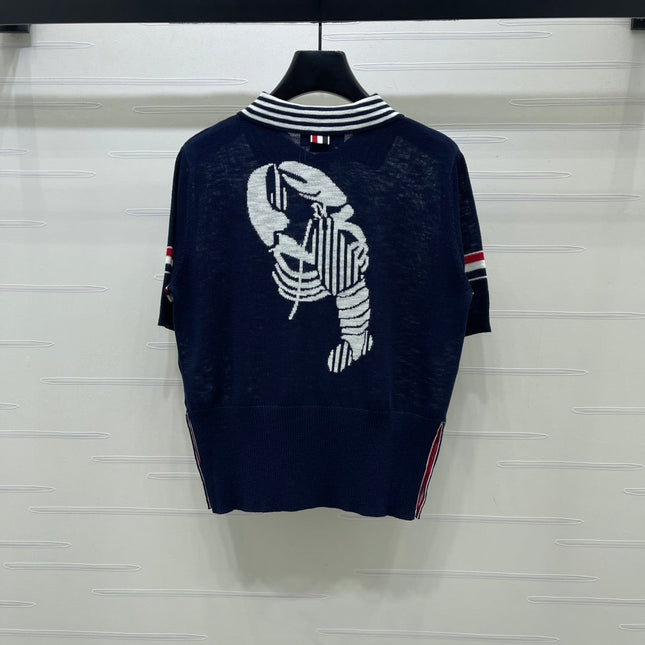 THOM 26S SHORT SLEEVE POLO KNIT TOP STYLE 258