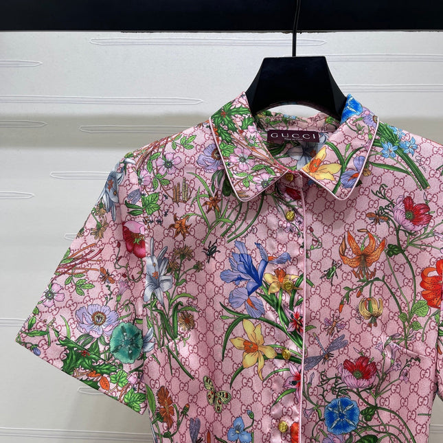 GUCCI 26S SHORT-SLEEVE SHIRT DRESS 444