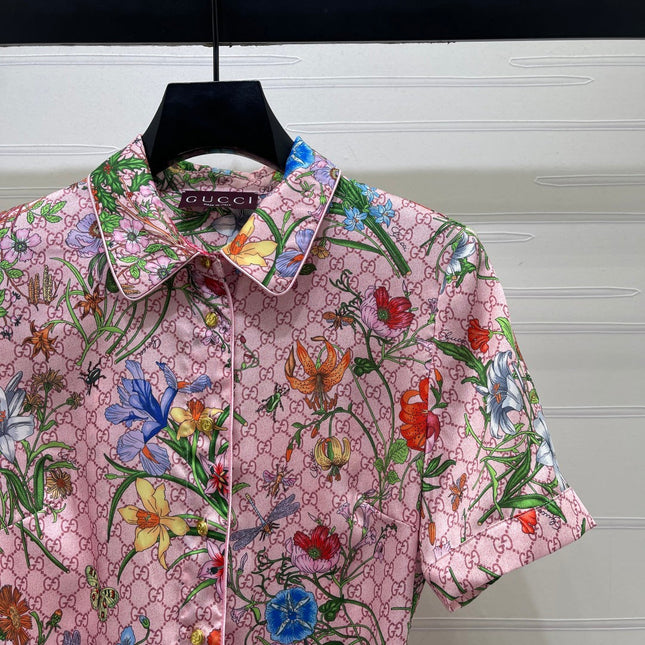 GUCCI 26S SHORT-SLEEVE SHIRT DRESS 444