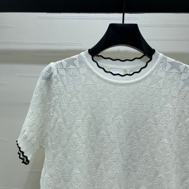DIOR 26S SHORT-SLEEVE KNIT TOP 1387