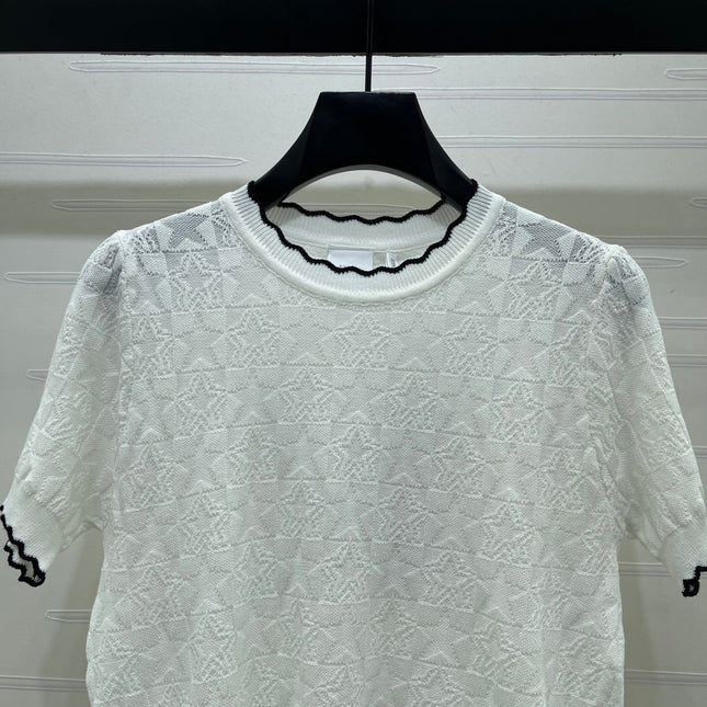 DIOR 26S SHORT-SLEEVE KNIT TOP 1387