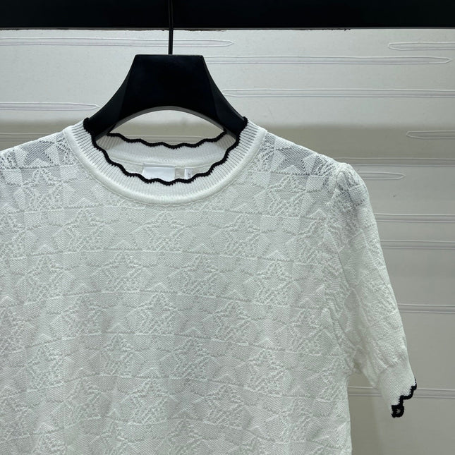 DIOR 26S SHORT-SLEEVE KNIT TOP 1387