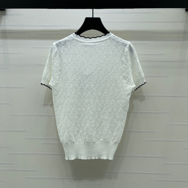 DIOR 26S SHORT-SLEEVE KNIT TOP 1387