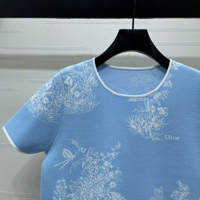 DIOR 26S SHORT-SLEEVE KNIT TOP 1360