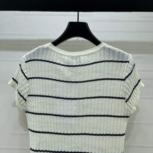 CHANEL 26S SHORT-SLEEVE KNIT TOP 1342