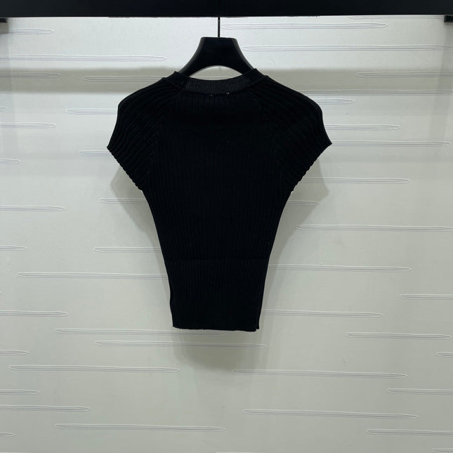CHANEL 26S SHORT-SLEEVE KNIT TOP 1341
