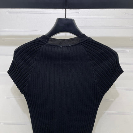 CHANEL 26S SHORT-SLEEVE KNIT TOP 1341