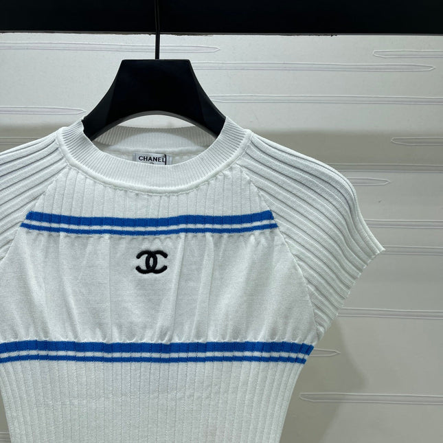 CHANEL 26S SHORT-SLEEVE KNIT TOP 1340