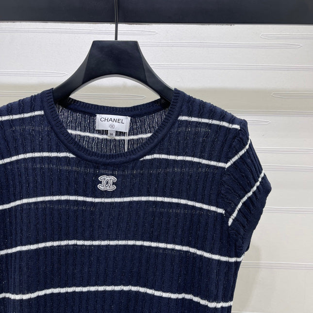 CHANEL 26S SHORT-SLEEVE KNIT TOP 1343