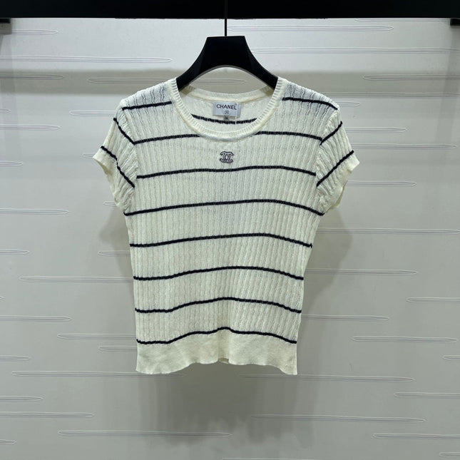 CHANEL 26S SHORT-SLEEVE KNIT TOP 1342