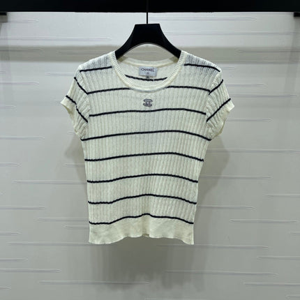 CHANEL 26S SHORT-SLEEVE KNIT TOP 1342