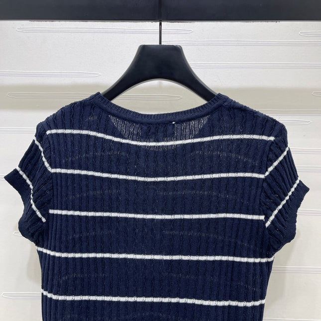 CHANEL 26S SHORT-SLEEVE KNIT TOP 1343