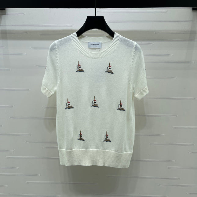 THOM 26S SHORT-SLEEVE KNIT TOP STYLE 223