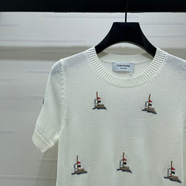 THOM 26S SHORT-SLEEVE KNIT TOP STYLE 223