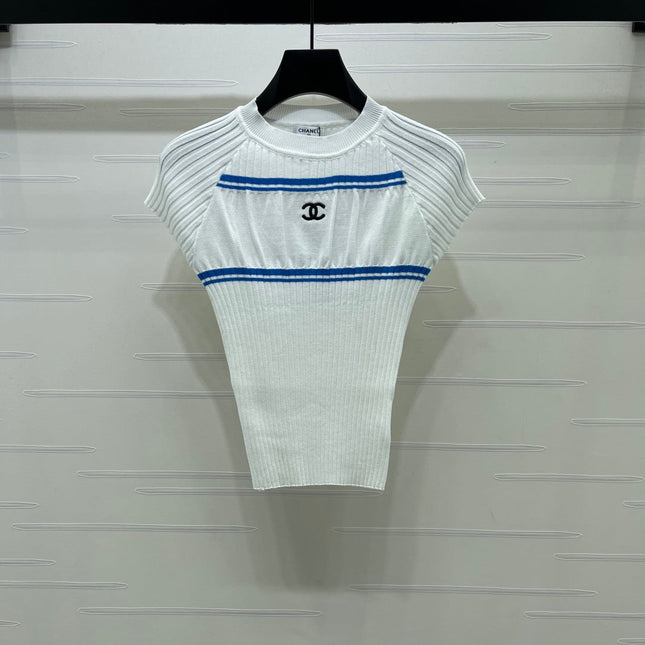 CHANEL 26S SHORT-SLEEVE KNIT TOP 1340