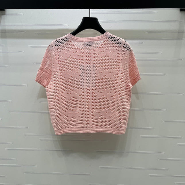 CHANEL 26S OPENWORK KNIT CARDIGAN 1336