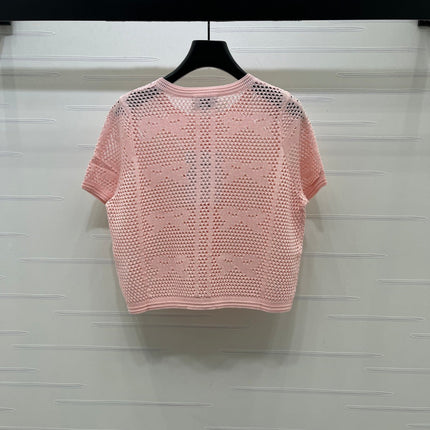 CHANEL 26S OPENWORK KNIT CARDIGAN 1336