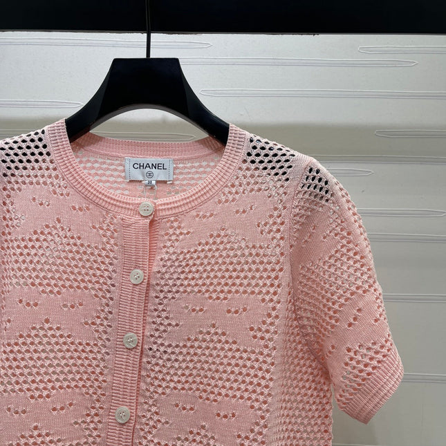 CHANEL 26S OPENWORK KNIT CARDIGAN 1336