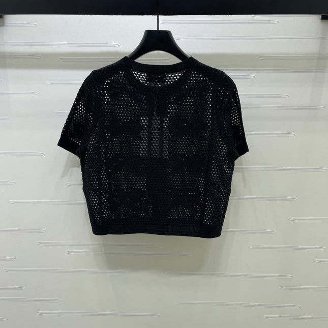 CHANEL 26S OPENWORK KNIT CARDIGAN 1334