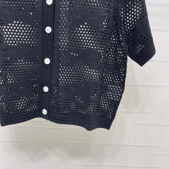 CHANEL 26S OPENWORK KNIT CARDIGAN 1334