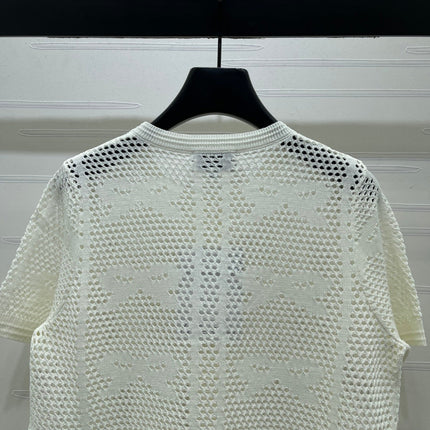 CHANEL 26S OPENWORK KNIT CARDIGAN 1333