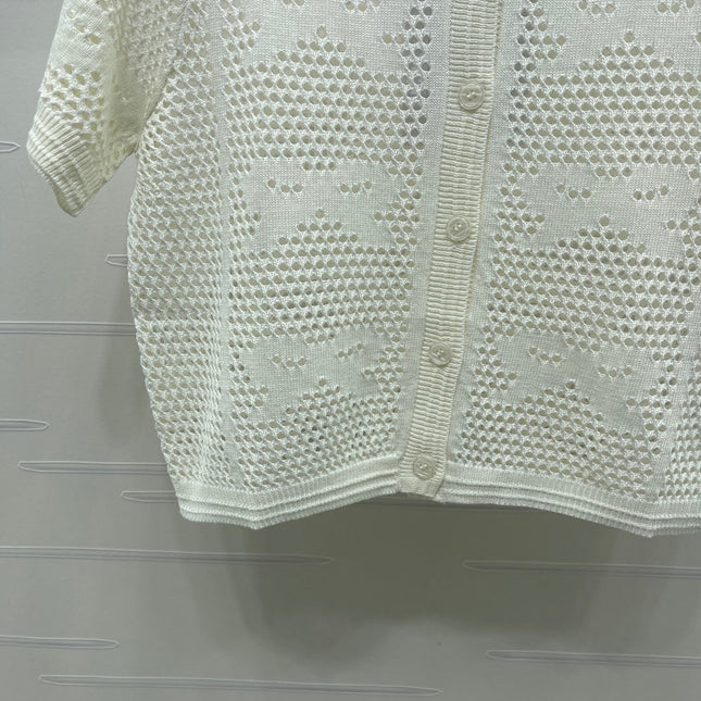CHANEL 26S OPENWORK KNIT CARDIGAN 1333