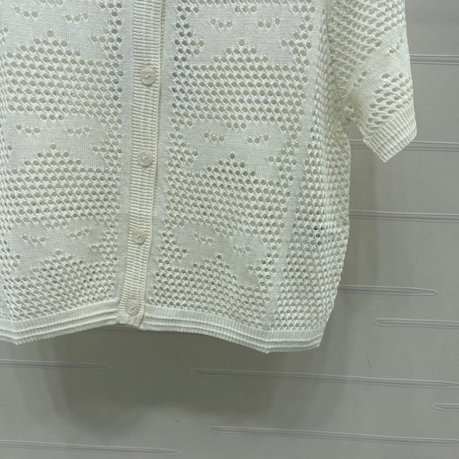 CHANEL 26S OPENWORK KNIT CARDIGAN 1333