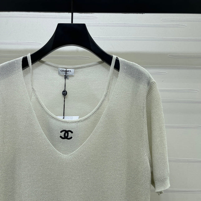 CHANEL 26S SHORT-SLEEVE KNIT TOP 1332