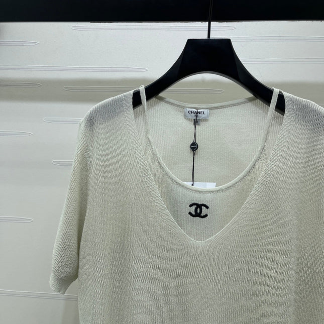 CHANEL 26S SHORT-SLEEVE KNIT TOP 1332
