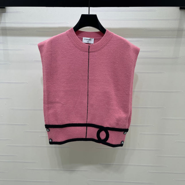 CHANEL 26S CONTRAST KNIT VEST 1325
