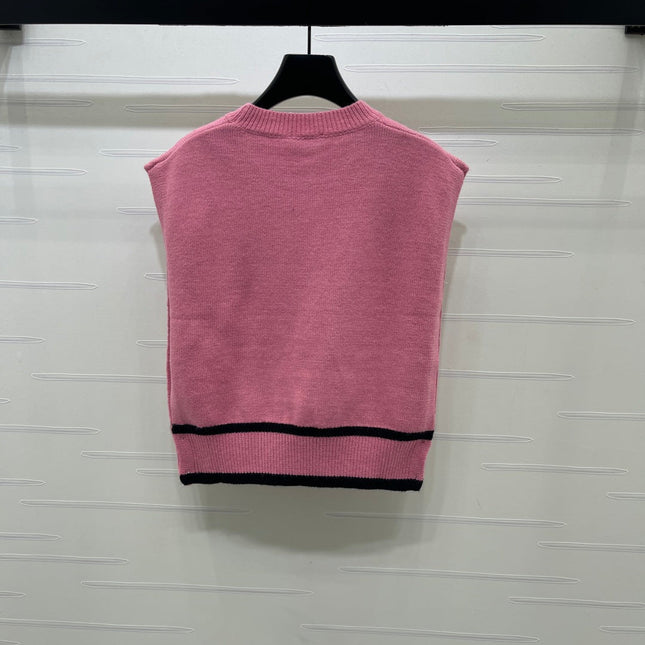 CHANEL 26S CONTRAST KNIT VEST 1325