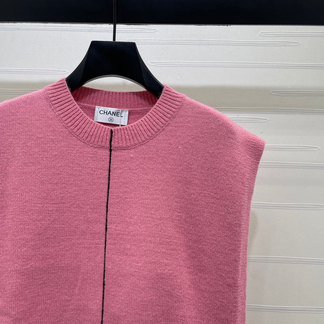 CHANEL 26S CONTRAST KNIT VEST 1325