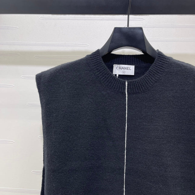CHANEL 26S CONTRAST KNIT VEST 1324