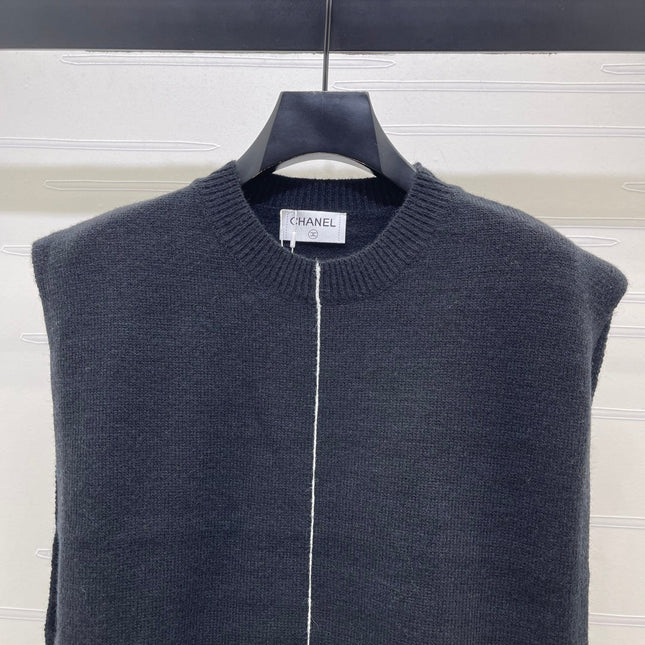 CHANEL 26S CONTRAST KNIT VEST 1324