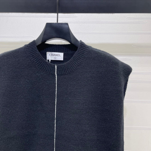 CHANEL 26S CONTRAST KNIT VEST 1324
