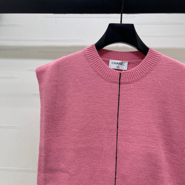 CHANEL 26S CONTRAST KNIT VEST 1325