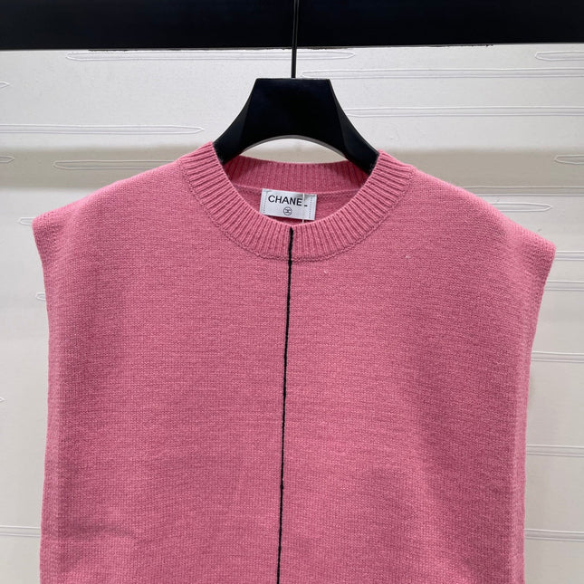 CHANEL 26S CONTRAST KNIT VEST 1325