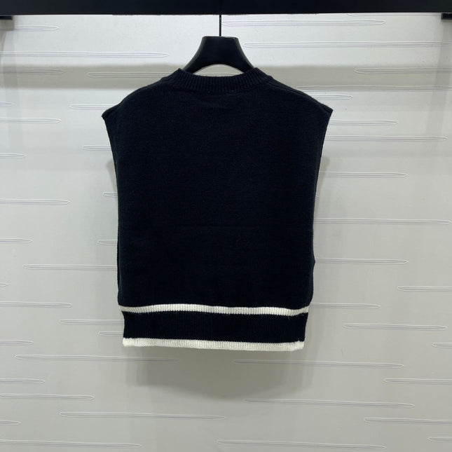 CHANEL 26S CONTRAST KNIT VEST 1324