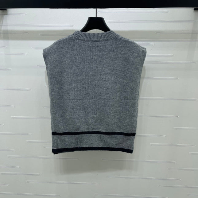 CHANEL 26S CONTRAST KNIT VEST 1323